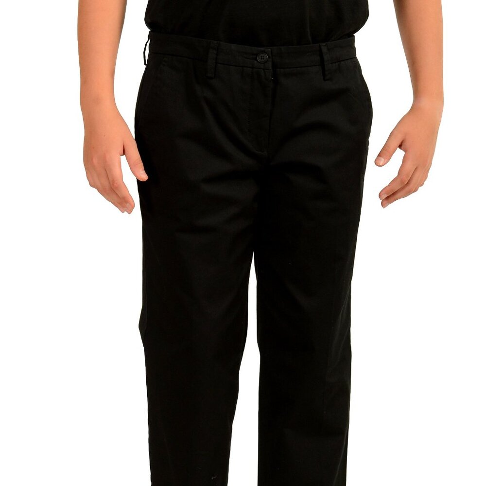 Scuderia Ferrari Men's Black Flat Front Casual Pants US 30 IT 46